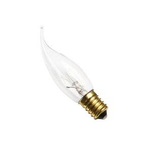 Candle 40w E14/SES 240v Bell Lighting Clear "Coupe De Vente" Bent Tipped Light Bulb - 35mm