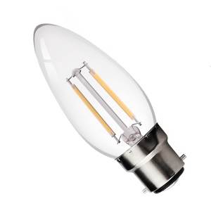 240v 2w BC Clear Filament LED 827 C35 200lm Non Dimmable - Kosnic - KFLM02CND/B22-CLR-N27