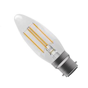 Filament LED Candle 240v 4w B22d 4000k Clear Dimmable - BELL - 60114 LED Lighting Bell  - Easy Lighbulbs