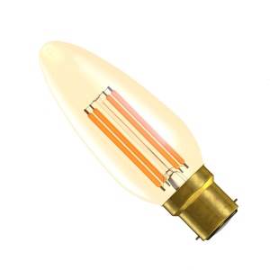 LED Filament Candle 240v 4w Ba22d Amber Non Dimmable LED Lighting Bell  - Easy Lighbulbs