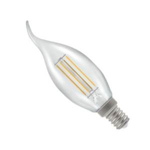 Filament LED Candle 240v 5w E14 2700K Dimmable 470lm bent tip - Crompton - 12165 LED Lighting Crompton  - Easy Lighbulbs