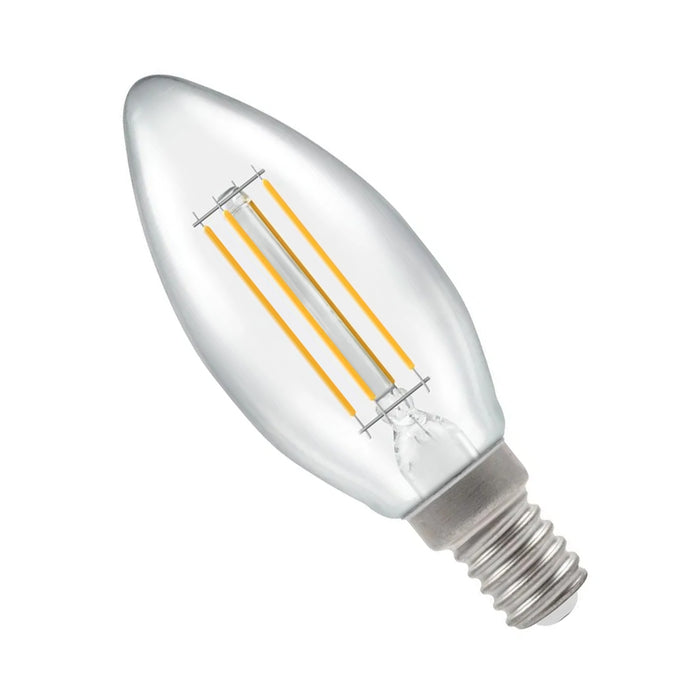 240v 5w E14 Clear LED Candle 2700K Dimmable - Crompton - 7161