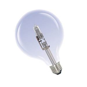 Halogen E/S Round 125mm 240v 70w E27 - Replaces 100w Standard Globe 125mm Halogen Energy Savers Easy Light Bulbs  - Easy Lighbulbs