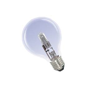 Halogen E/S Round 80mm 240v 42w E27 - Replaces 60w Standard Globe 80mm Halogen Energy Savers Easy Light Bulbs  - Easy Lighbulbs