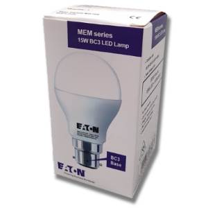 Eaton MEM - A70 (GLS) 240v 15w LED Ba22d-3 3000K 1300LM - F1267LED LED Lighting MEM  - Easy Lighbulbs