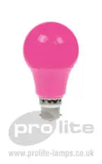 GLS LED 240v 6w Ba22d/BC Pink Dimmable