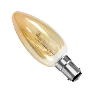 Bell Gold Tinted Candle 240v 60w Ba15d/SBC