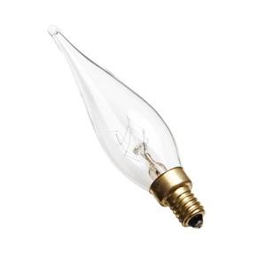 Candle 15w E10/MES 240v Crompton Clear Pointed Light Bulb - Dimensions 22mm
