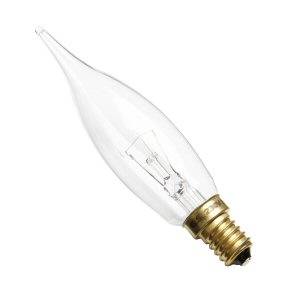 Candle 25w E14/SES 240v Girard Sudron Clear Pointed GS4 Light Bulb - 32mm