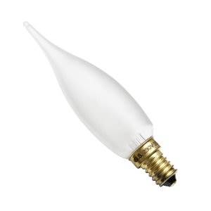 Candle 25w E14/SES 240v Girard Sudron Frosted Pointed GS4 Light Bulb - 32mm