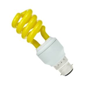 Spiral Compact Fluorescent Emits Yellow Light 240v 15w B22d/BC Energy Saving Bulbs Other  - Easy Lighbulbs