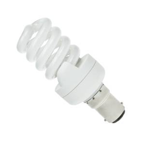 240v 11w Ba15d/SBC T2 Extra daylight Electronic Spiral Energy Saving Light Bulb.