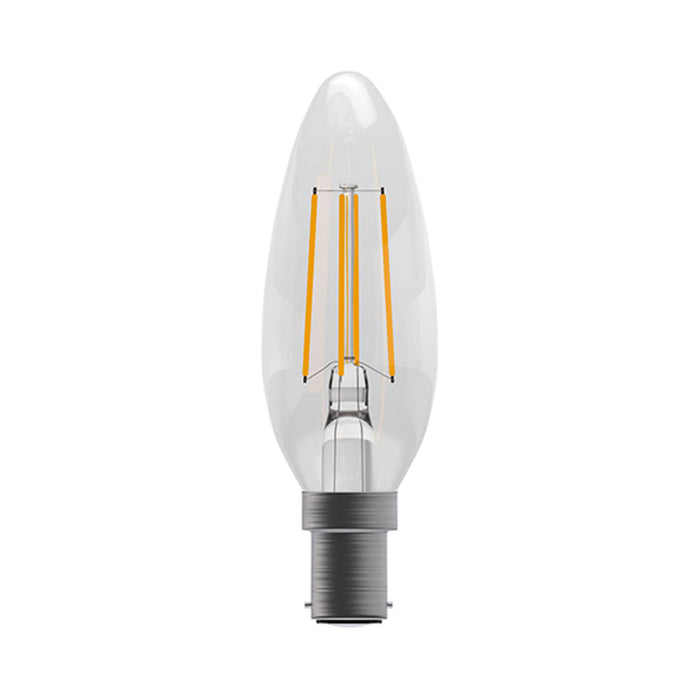 Bell 60117 Dimmable 4W LED SBC Small Bayonet Cap B15 Candle Cool White 4000K
  470lm  Light Bulb