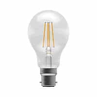 Bell 60051 Dimmable 6W LED BC Bayonet Cap B22 GLS Cool White 4000K
 800lm Clear Light Bulb