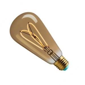 240v 4w E27 Gold Looped Filament LED ST64x144mm 2000°k 140lm- 1203262089 - Whirly Willis