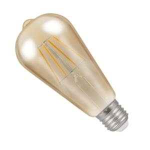 240v 7.5w E27 Dimmable Filament Gold LED ST64x145mm 2200°k 638lm - Crompton - 4252