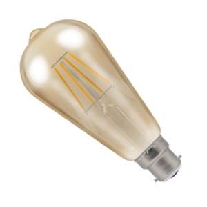 240v 7.5w B22d Dimmable Filament LED ST64x145mm 2700°k 638lm - Crompton - 4245