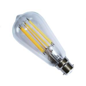 Casell Filament LED ST64 Edison" 240v 8w B22d 850lm 2800°k Dimmable - 0635635589219"