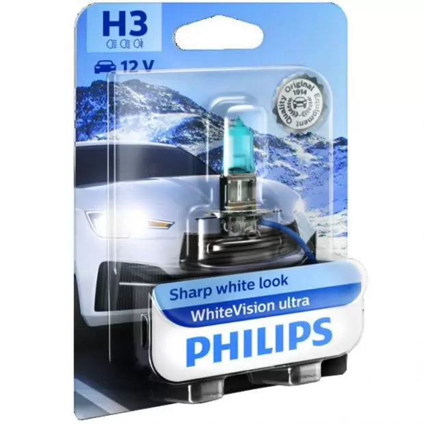 Philips 12336WVUB1 PK22s  3900K H3 (453) Halogen Bulbs