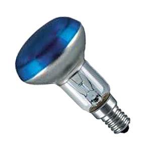 Blue Spot Bulb 240v 40w E14 R50 GE Lighting 40R50/BLUE/SES 2 pack Blister