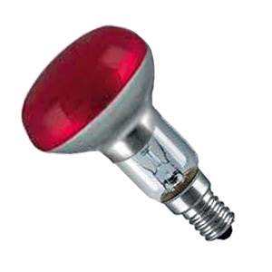 Red Spot Bulb 240v 40w E14/SES GE Lighting 40R50/RED/SES 2 pack Blister Coloured Bulbs GE Lighting  - Easy Lighbulbs