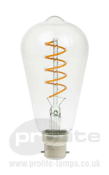 Funky Filament ST64 LED 240v 4w Ba222d/BC Warm White Dimmable