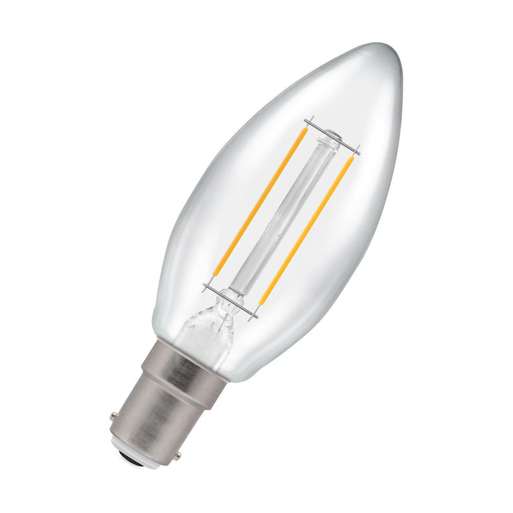 Crompton Led Bulb Crompton 15418 SBC-B15d 2.5W Candle Cool White Light Bulb — Easy Light ...