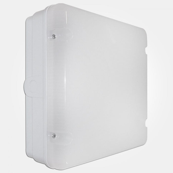 Eterna Emergency + Multi-Function Microwave Sensor Fresh Prince Square LED Utility Fitting With Opal Diffuser