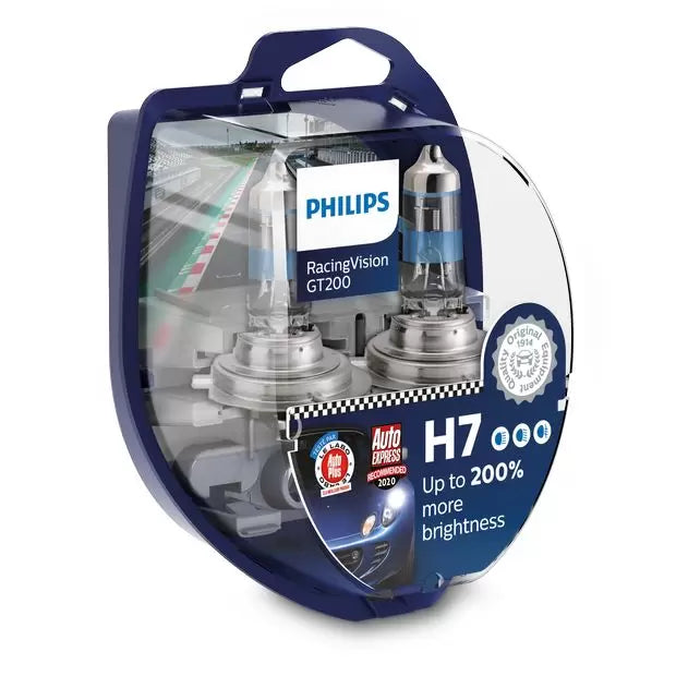 Philips 12972RGTS2 RacingVision GT200 55W  H7 (499) Halogen Bulbs