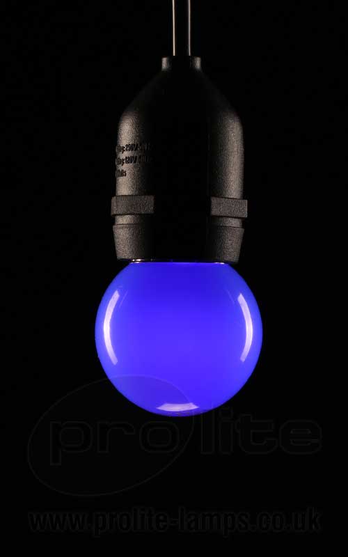 Golf Ball LED 240v 1.5w BA22d/BC Blue  Easy Light Bulbs  - Easy Lighbulbs