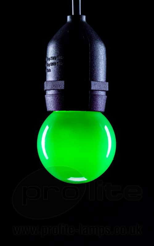 Golf Ball LED 240v 1.5w Ba222d/BC Green  Easy Light Bulbs  - Easy Lighbulbs